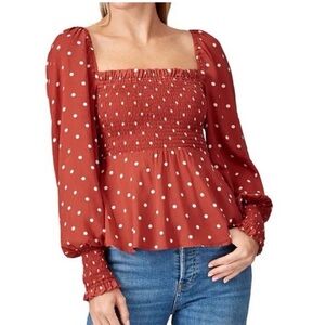 Auguste Polka Dot Blouse